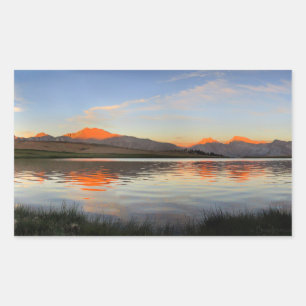 Sierra Crest Sunset - John Muir Trail Rectangular Sticker
