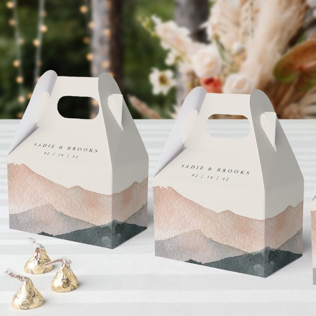 Sierra Dusk | Desert Mountain Sunset Wedding Favour Box (Creator Uploaded)