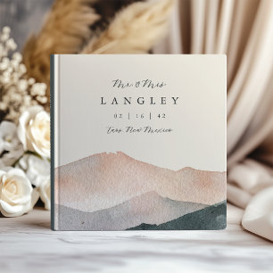 Sierra Dusk   Desert Mountain Sunset Wedding Guest Book