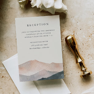Sierra Dusk   Desert Mountain Wedding Reception Enclosure Card