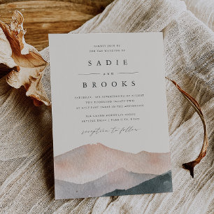 Sierra Dusk Desert Sunset Mountain Wedding Invitation