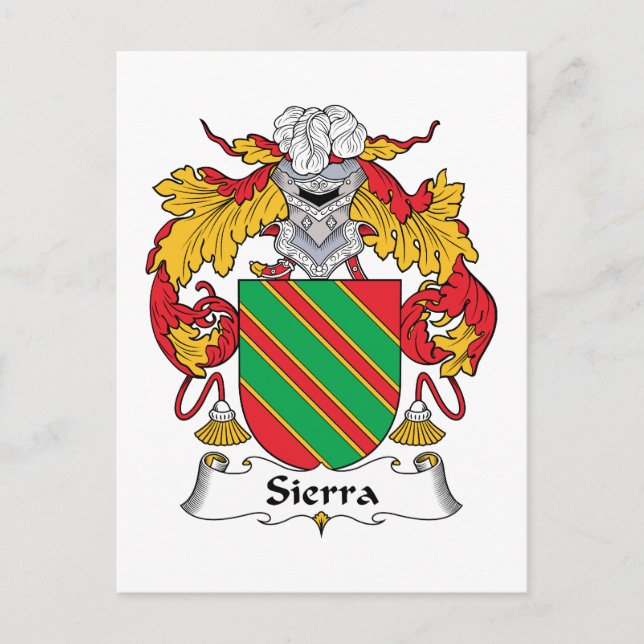 Sierra Family Crest Postcard (Front)