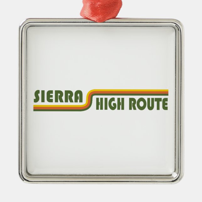 Sierra High Route California Metal Tree Decoration (Front)