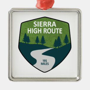 Sierra High Route Metal Tree Decoration
