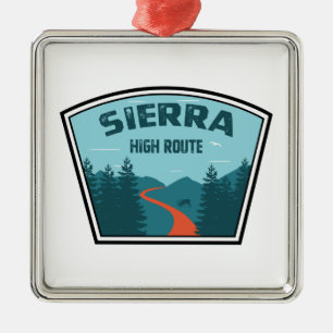 Sierra High Route Metal Tree Decoration