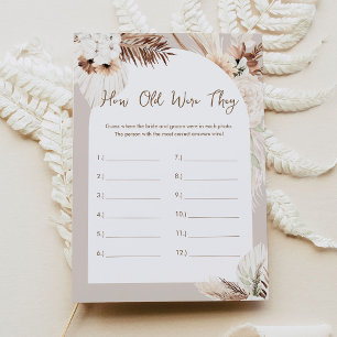 SIERRA How Old Were They Bridal Shower Game Invitation