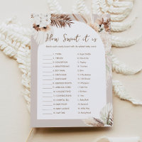 SIERRA How Sweet It Is Candy Bar Baby Game Card