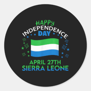 Sierra Leone 64th Independence Day Sierra Leonean Classic Round Sticker