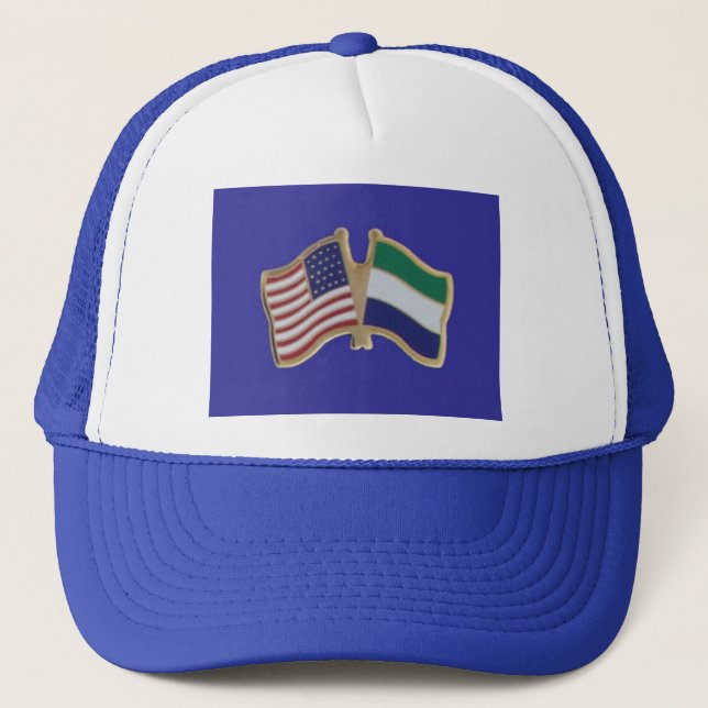 Sierra Leone/ American Trucker Hat (Front)