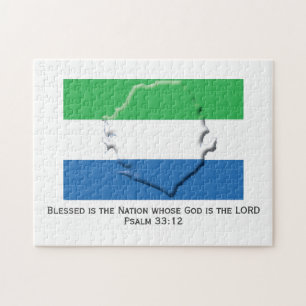 SIERRA LEONE   Blessed Nation   LEONEAN FLAG Jigsaw Puzzle