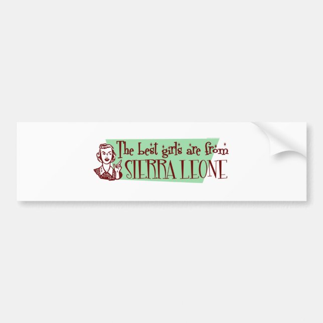 SIERRA LEONE BUMPER STICKER (Front)