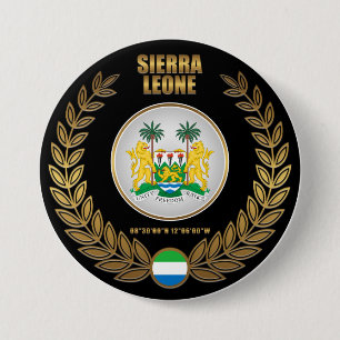 Sierra Leone Coat of Arms 7.5 Cm Round Badge