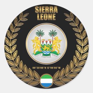 Sierra Leone Coat of Arms Classic Round Sticker