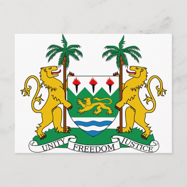Sierra Leone Coat of Arms Postcard (Front)