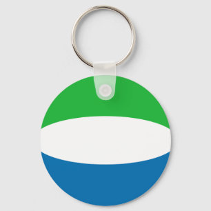 Sierra Leone Fisheye Flag Keychain