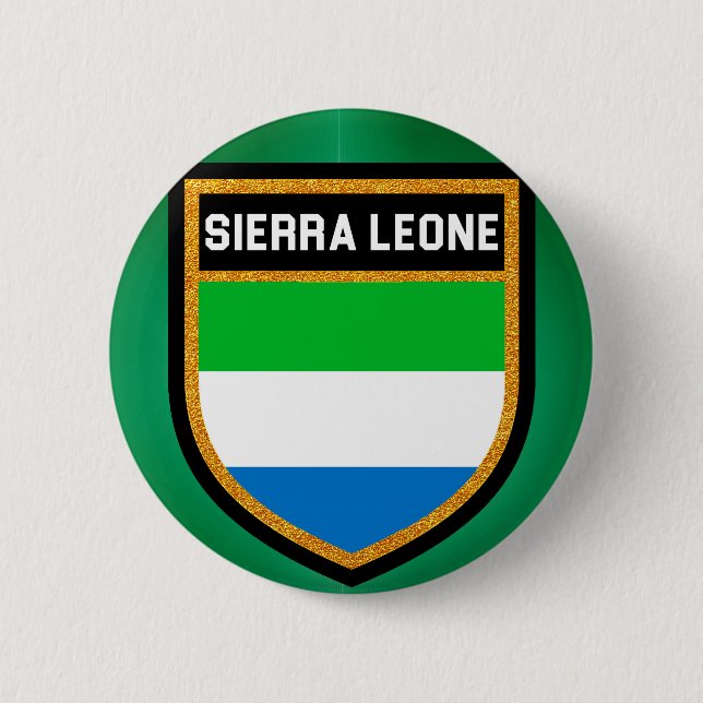 Sierra Leone Flag 6 Cm Round Badge (Front)