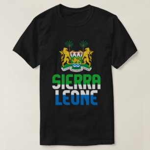 Sierra Leone Flag and Coat Of Arms Patriotic T-Shirt