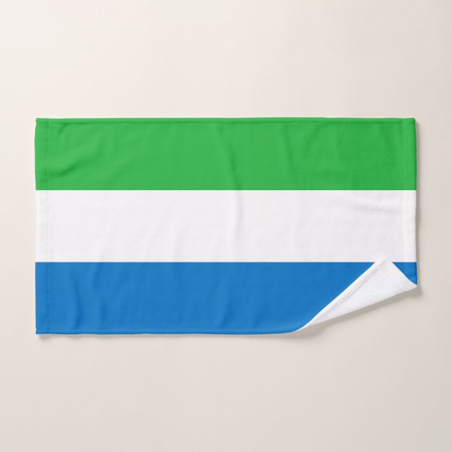 Sierra Leone Flag Bath Towel Set (Hand Towel)