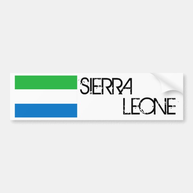 Sierra Leone Flag Bumper Sticker (Front)