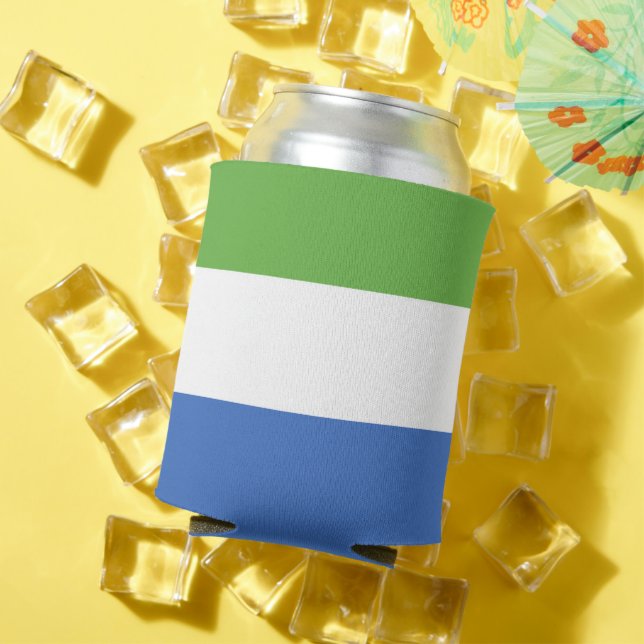 Sierra Leone flag Can Cooler (In Situ Summer)