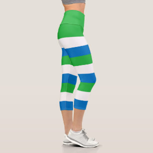 Sierra Leone Flag Capri Leggings