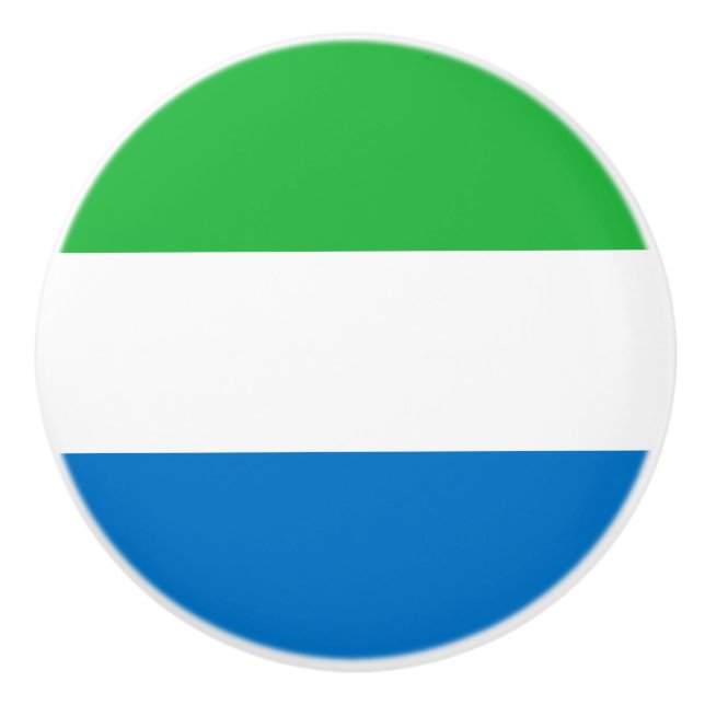 Sierra Leone Flag Ceramic Knob (Front)