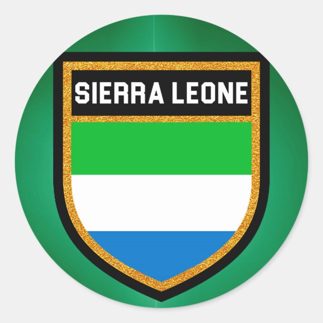 Sierra Leone Flag Classic Round Sticker (Front)