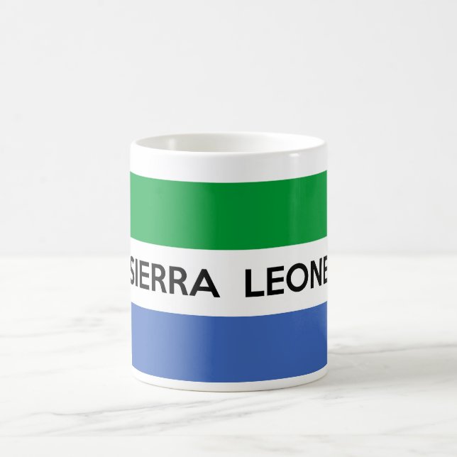 sierra leone flag country text name coffee mug (Center)
