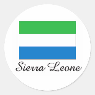 Sierra Leone Flag Design Classic Round Sticker
