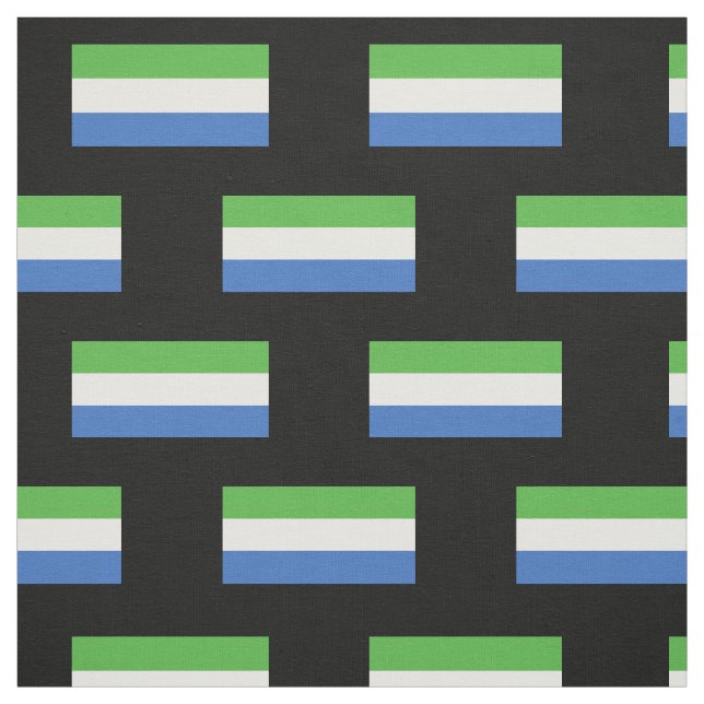 Sierra Leone Flag Fabric (Swatch)