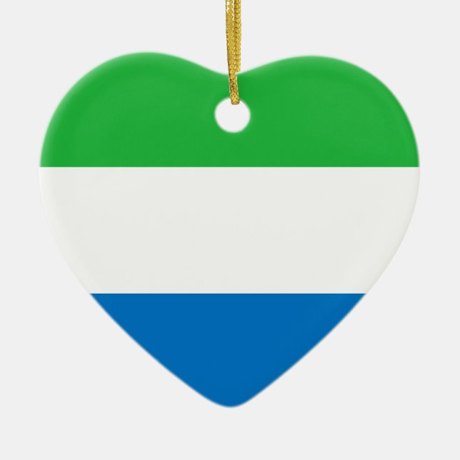 Sierra Leone Flag Heart Ornament (Front)