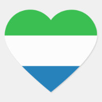 Sierra Leone Flag Heart Sticker