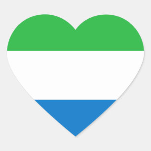 Sierra Leone Flag Heart Sticker