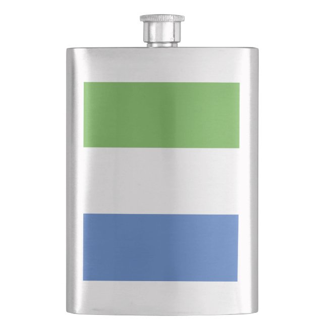 Sierra Leone flag Hip Flask (Front)