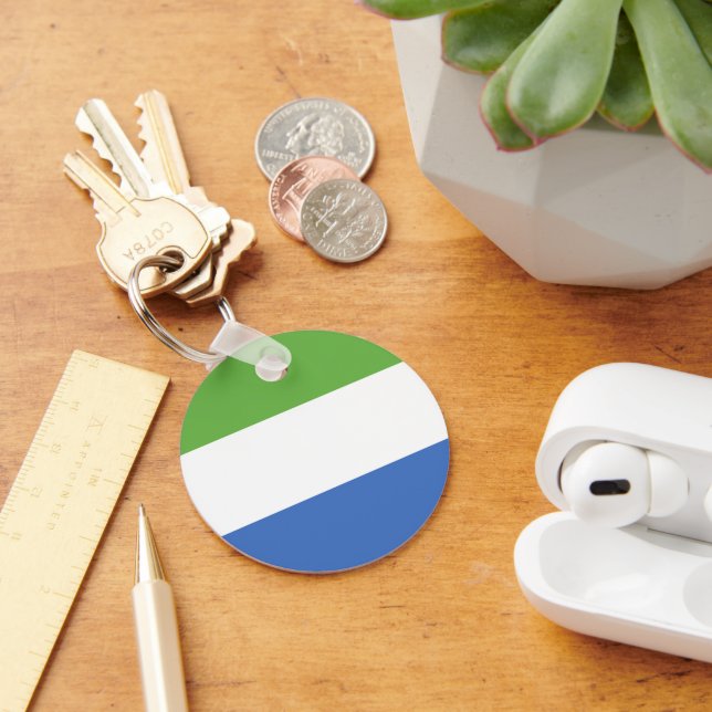Sierra Leone flag Key Ring (Desk)