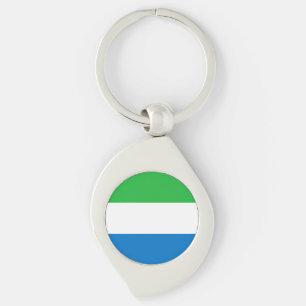 Sierra Leone Flag Key Ring