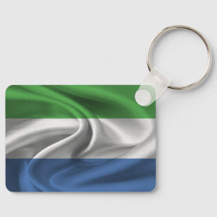 Sierra Leone Flag Keychain