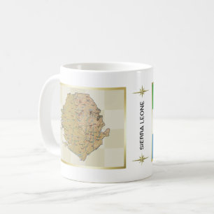 Sierra Leone Flag + Map Mug