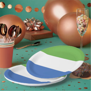 Sierra Leone flag Paper Plate