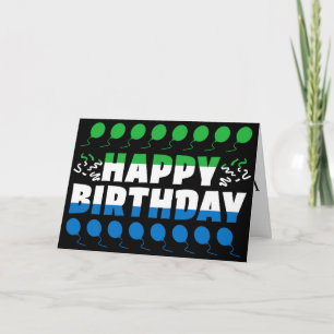 Sierra Leone Flag Patriotic Birthday Card