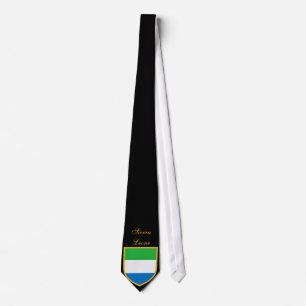 Sierra Leone Flag Personalised Tie