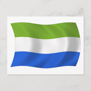 Sierra Leone Flag Postcard