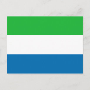 Sierra Leone Flag Postcard
