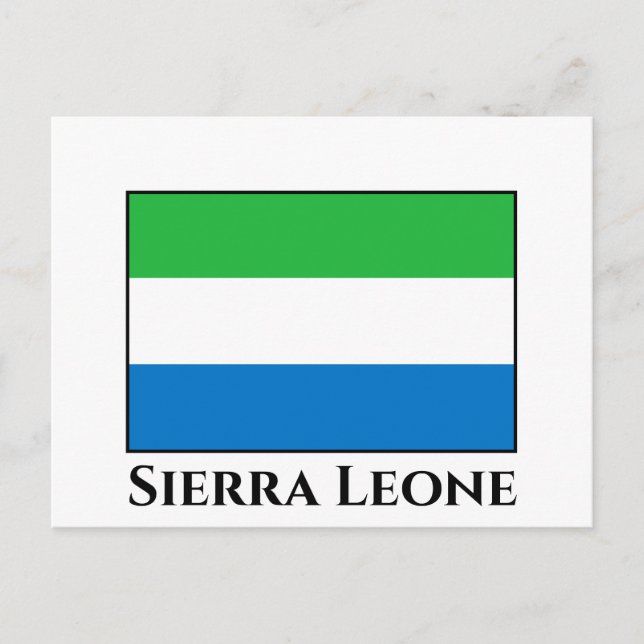 Sierra Leone Flag Postcard (Front)