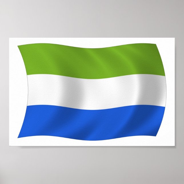Sierra Leone Flag Poster Print (Front)