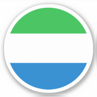 Sierra Leone Flag Round Sticker
