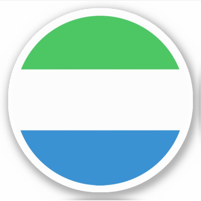 Sierra Leone Flag Round Sticker (Front)
