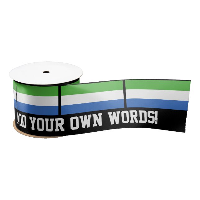 Sierra Leone Flag Satin Ribbon (Spool)