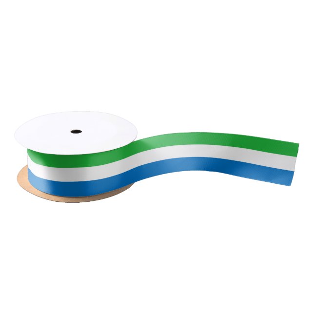 Sierra Leone Flag Satin Ribbon (Spool)