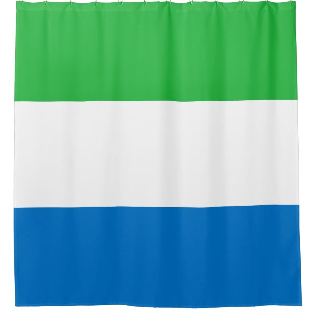 Sierra Leone Flag Shower Curtain (Front)
